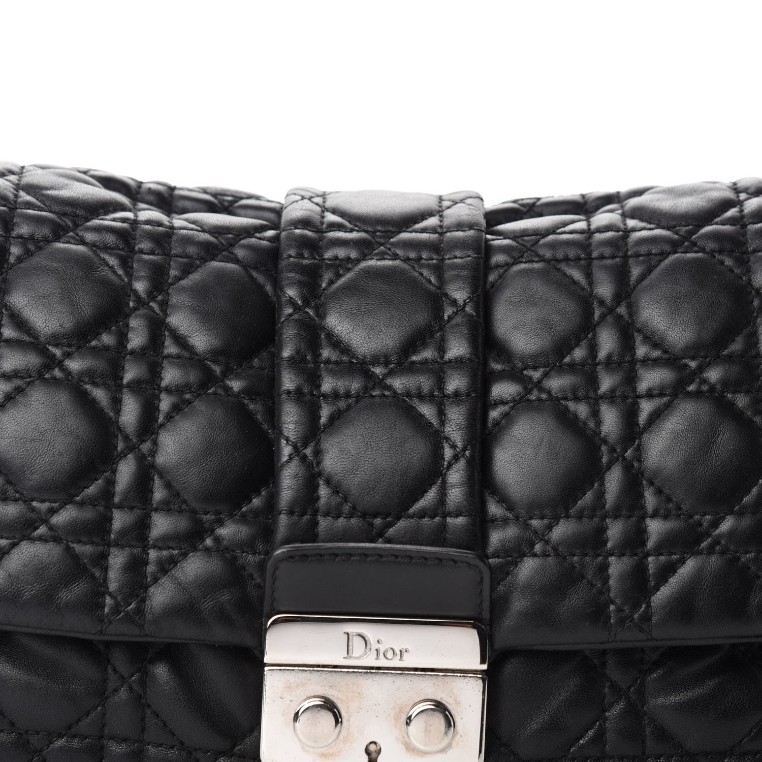 Christian Dior Lambskin Cannage New Lock Flap Black 10 of 10