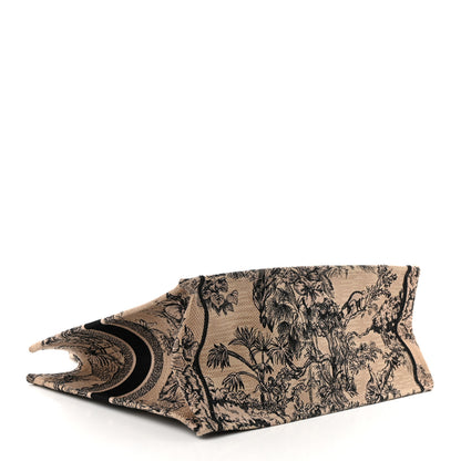 Christian Dior Canvas Embroidered Large Dioriviera Toile De Jouy Book Tote Black 4 of 10