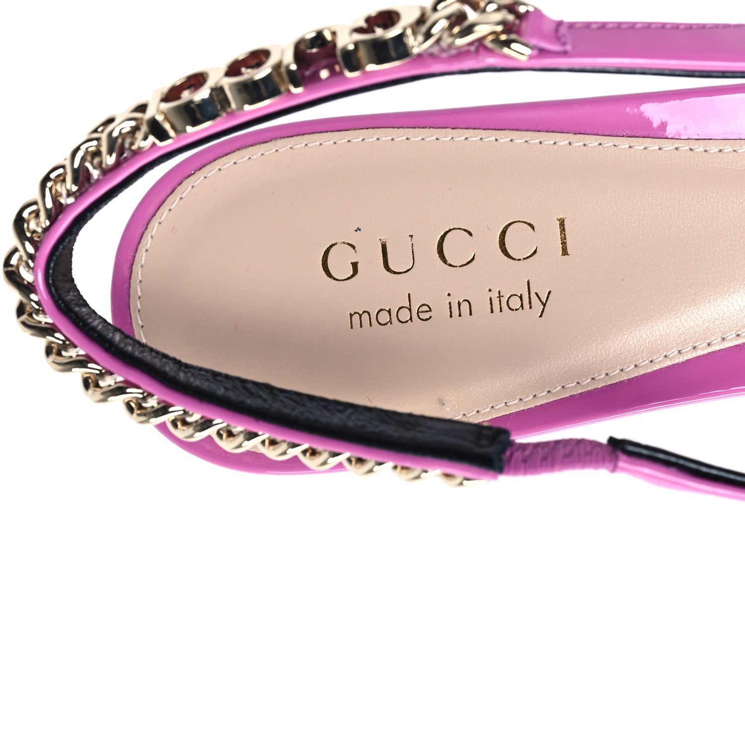 Gucci Patent Signoria 35mm Slingback Pumps 36.5 Libre Pink 7 of 9