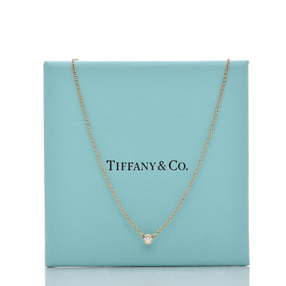 Tiffany 18K Yellow Gold Diamond .08ct Elsa Peretti Diamonds by the Yard Pendant Necklace 9 of 9