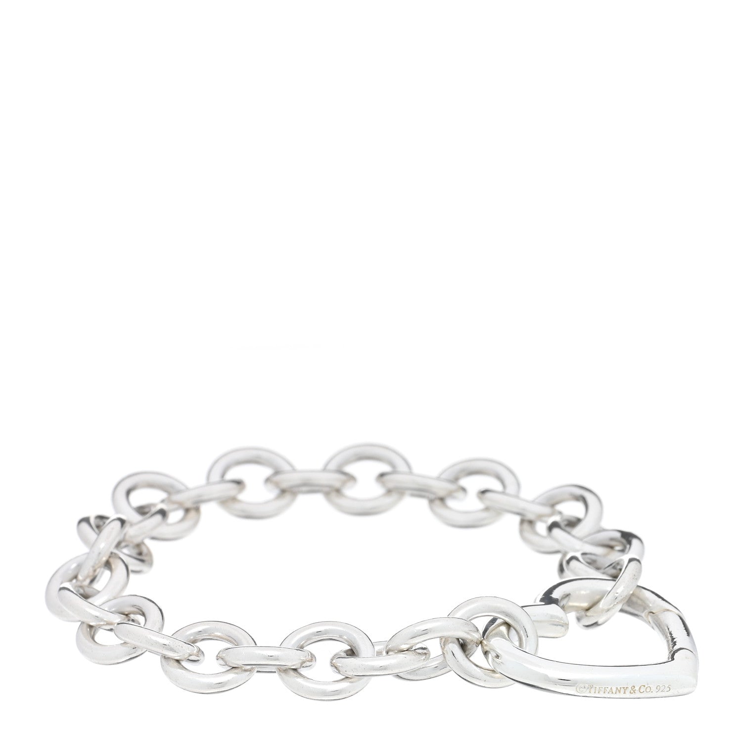 Tiffany Sterling Silver Open Heart Clasp Bracelet 1 of 3