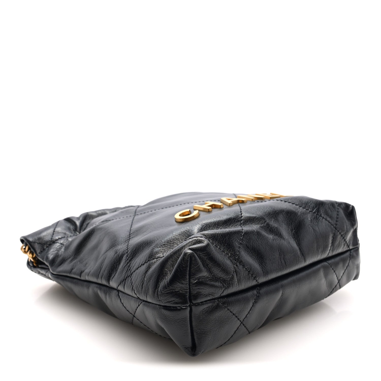 Chanel Shiny Calfskin Quilted Mini Chanel 22 Black 4 of 10