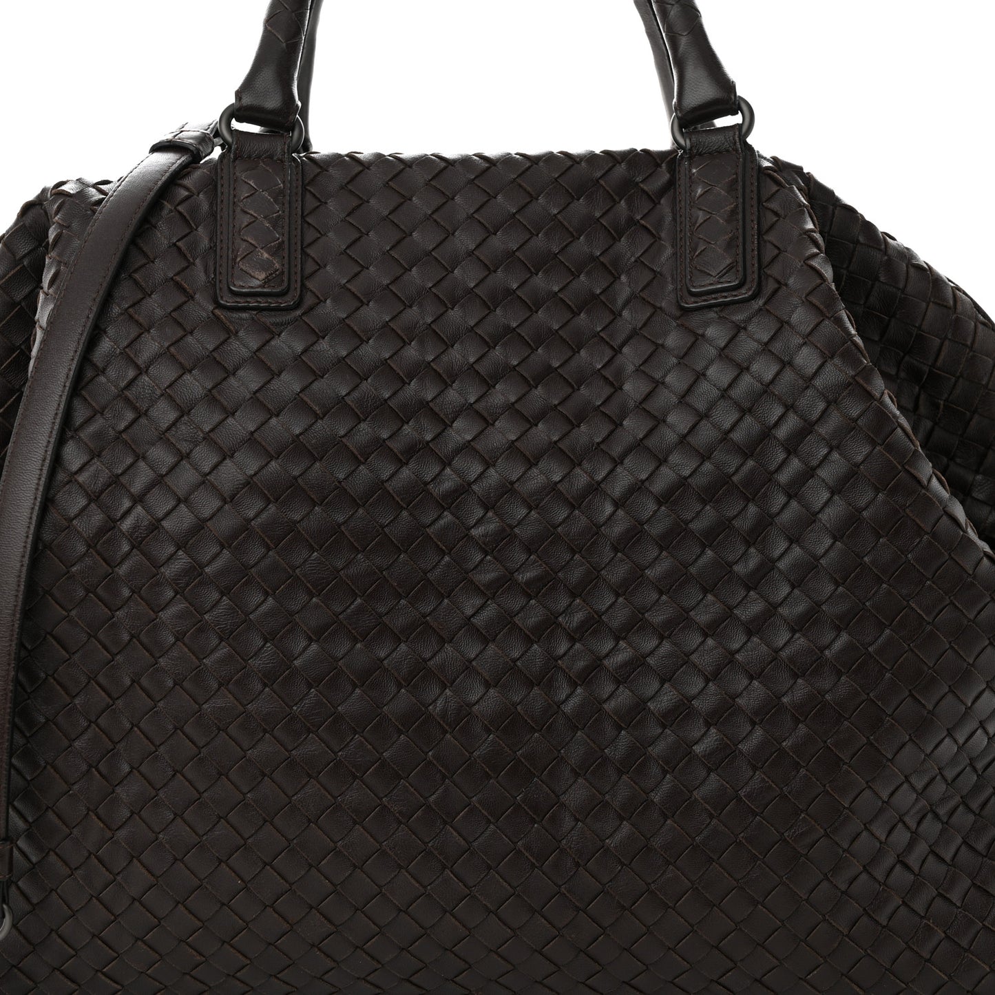 Nappa Intrecciato Maxi Convertible Tote Ebano