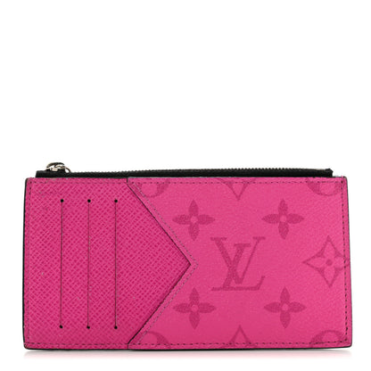 Louis Vuitton Taigarama Coin Card Holder Fuchsia 1 of 8