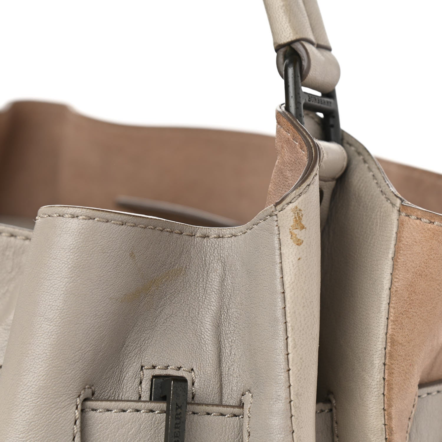 Burberry Lambskin Quilted Medium Enmore Hobo Beige 13 of 16