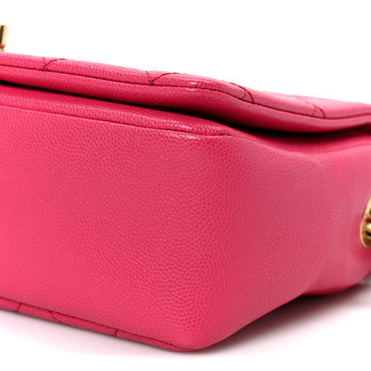 Chanel Caviar Quilted Small Fashion Therapy Flap Bag Dark Pink 10 of 10