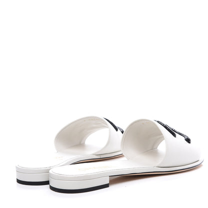 Chanel Lambskin Beaded CC Mules 40.5 Grey 4 of 10