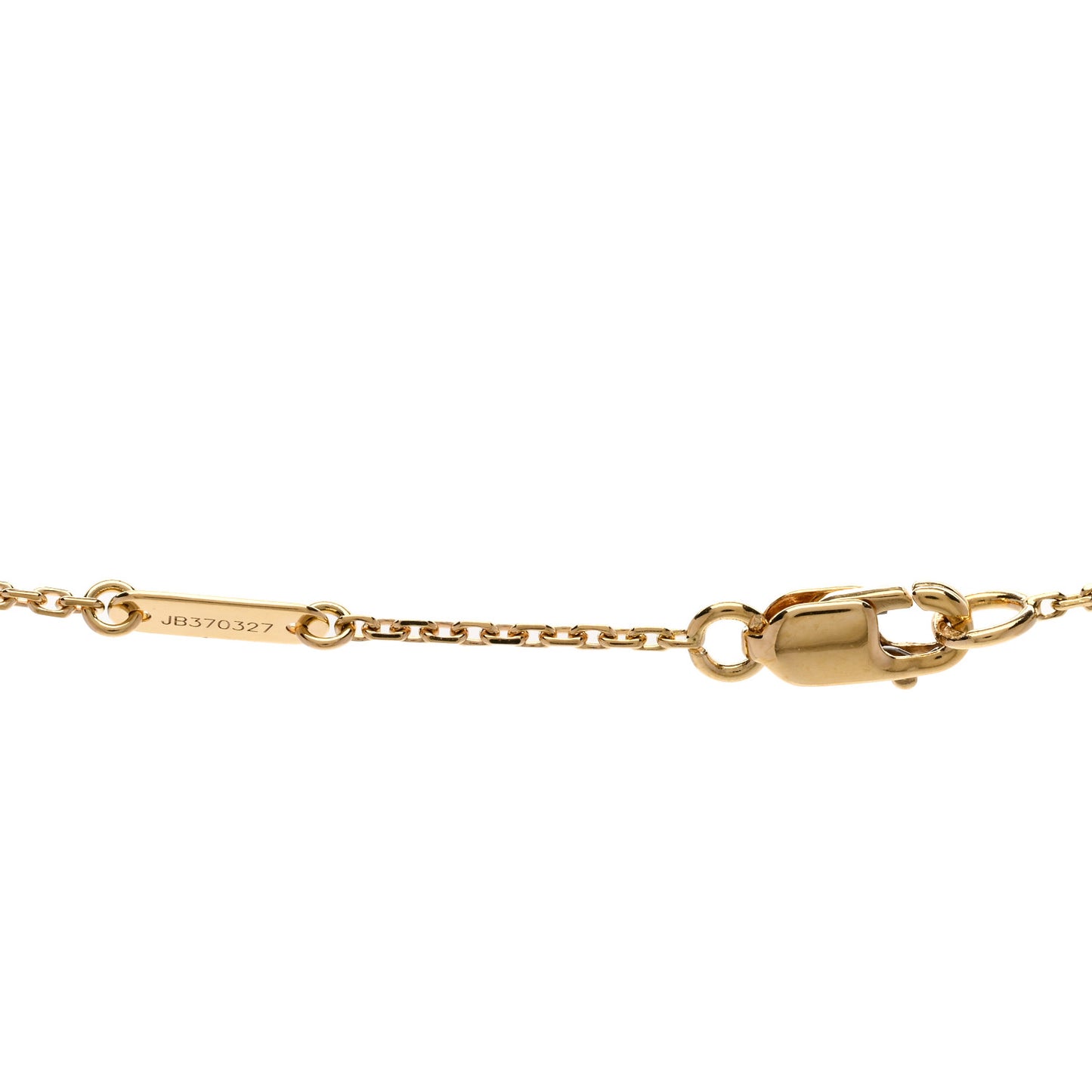 18K Yellow Gold Mother of Pearl Sweet Alhambra Pendant Necklace