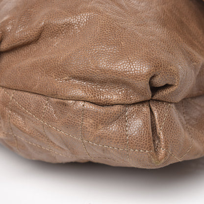 Chanel Grained Calfskin Quilted Maxi Elastic Flap Taupe 9 of 14