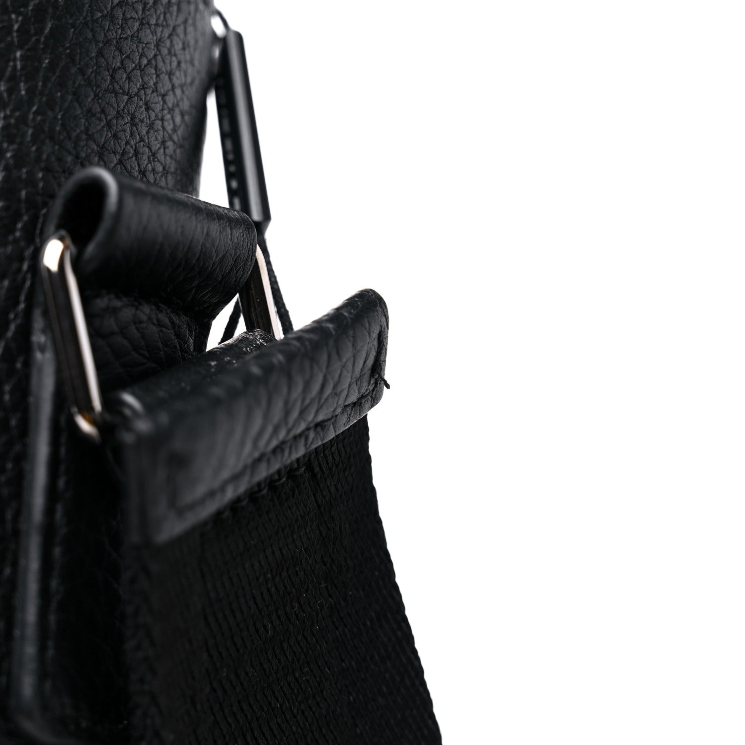 Burberry Grainy Calfskin Embossed Bruno Messenger Black 10 of 10