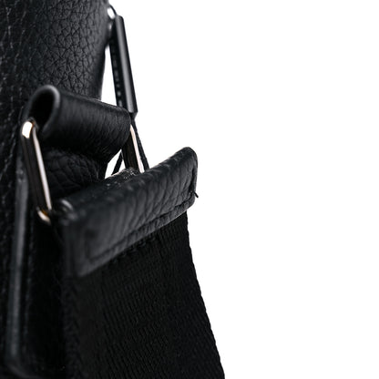 Burberry Grainy Calfskin Embossed Bruno Messenger Black 10 of 10