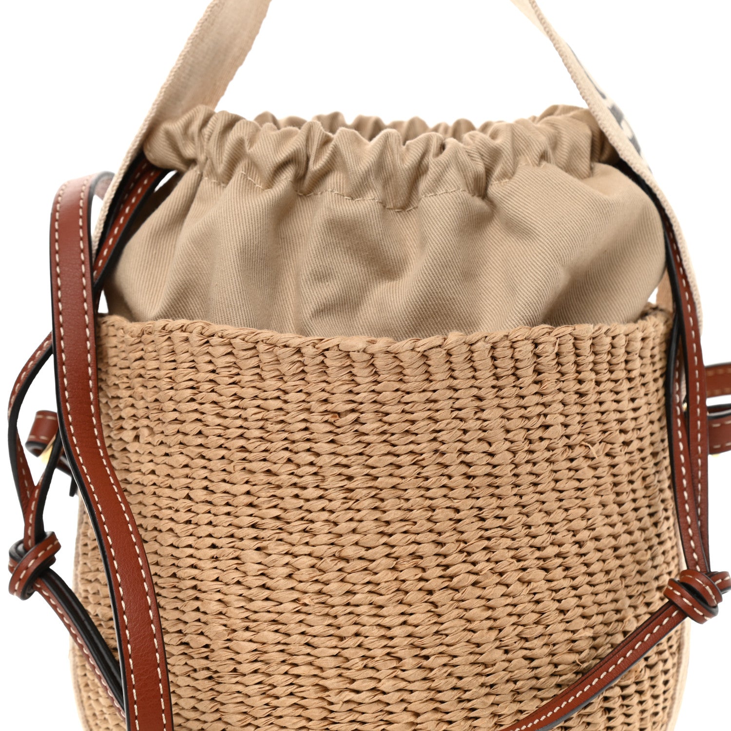 Chloe Natural Woven Fiber Small Woody Basket 8 of 11