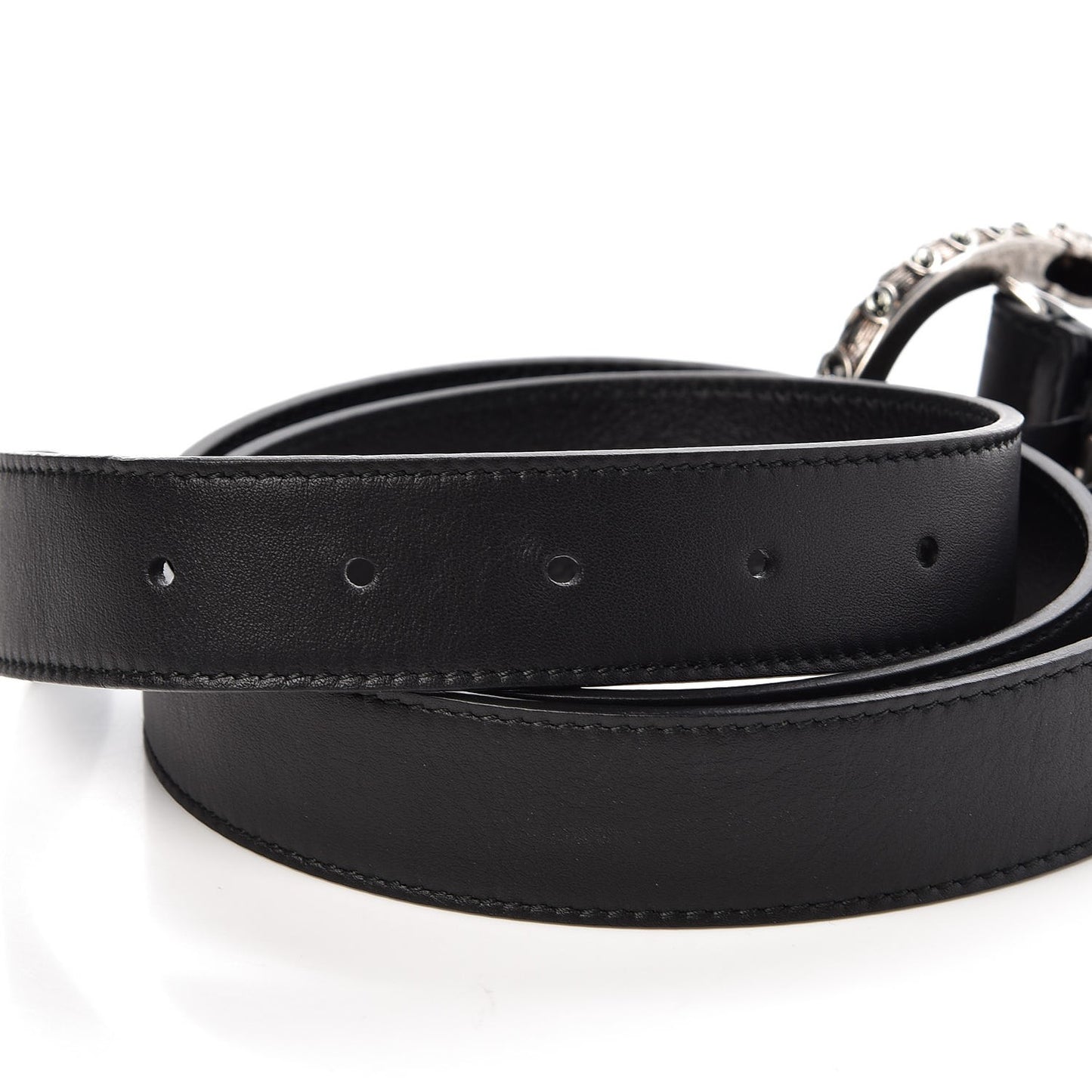 Moon Calfskin Crystal Dionysus 30mm Belt 95 38 Black Black Diamond