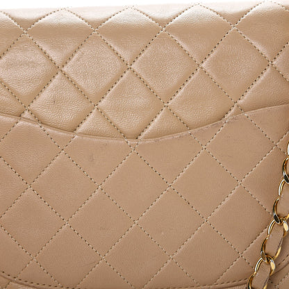 Chanel Lambskin Quilted Medium Double Flap Beige 16 of 16