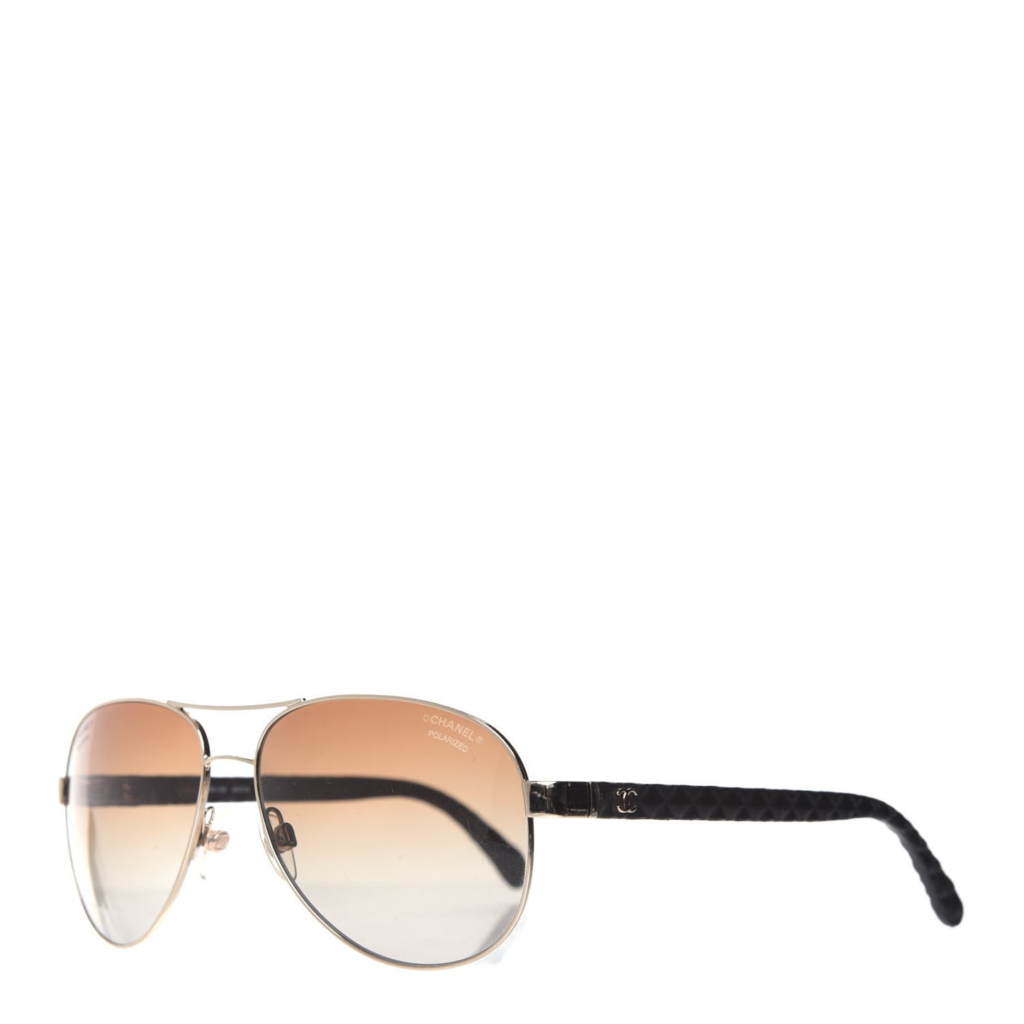 Pilot Summer Polarized Quilted Aviator Sunglasses 4204-Q Gold Brown