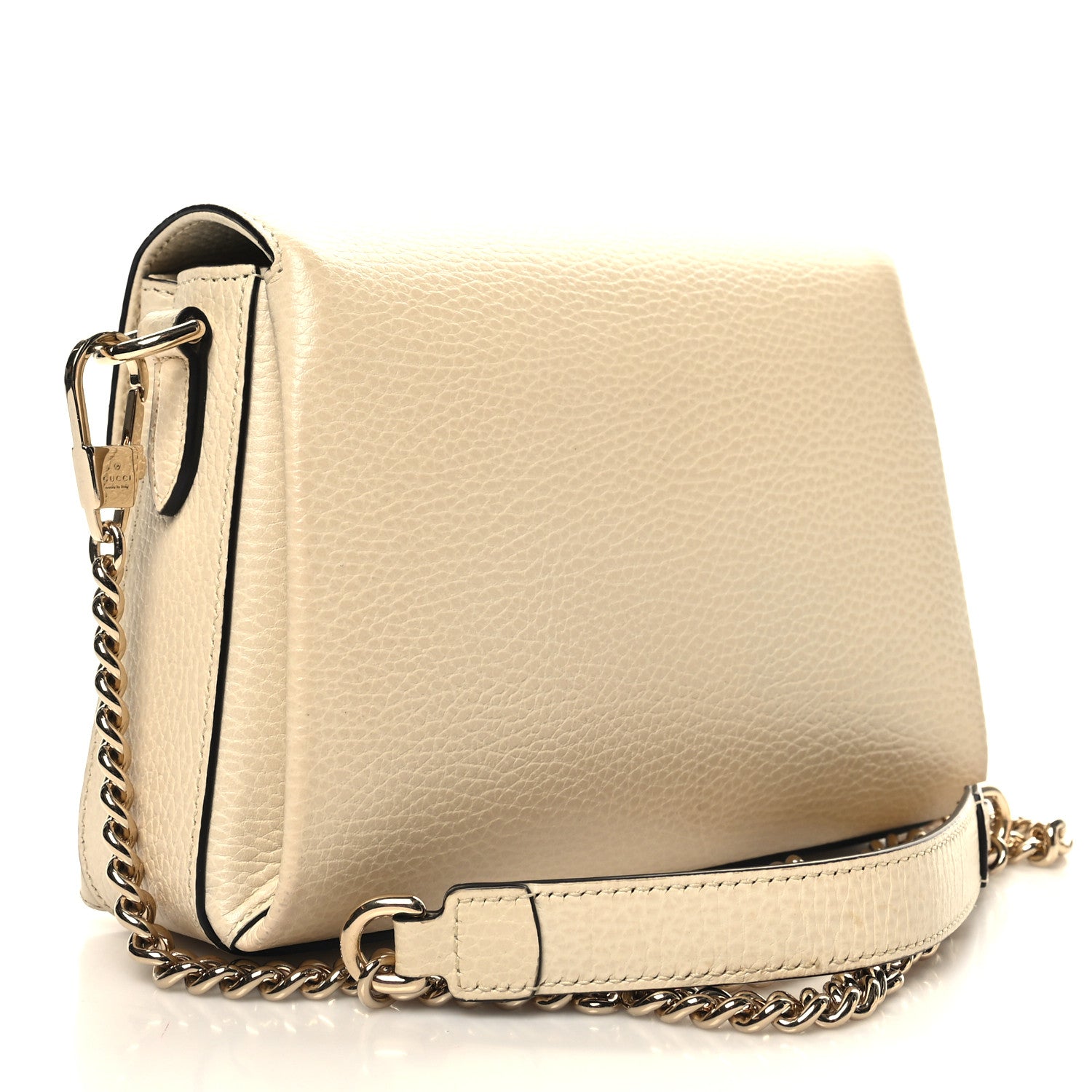 Gucci Dollar Calfskin Interlocking G Crossbody Bag Ivoire 2 of 12