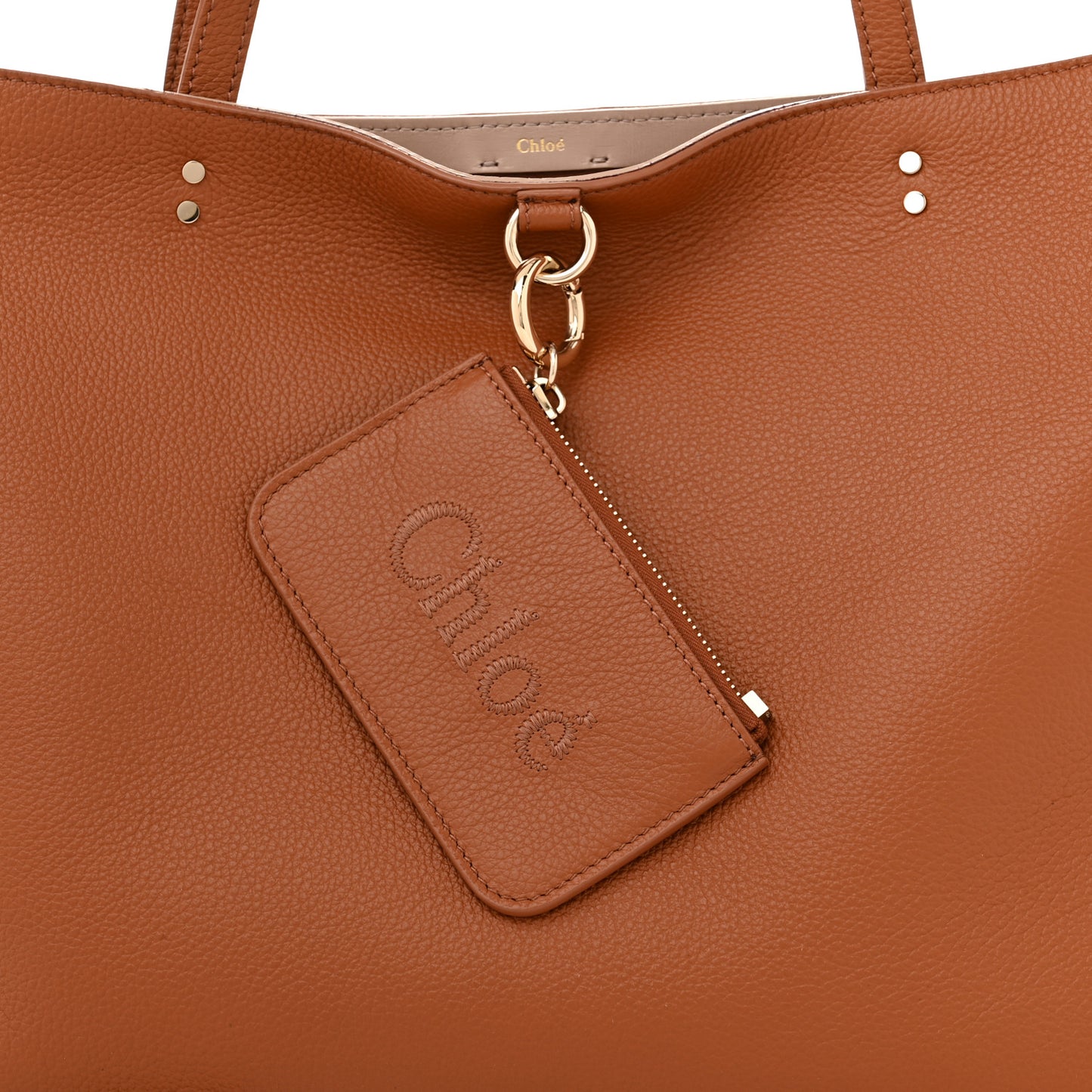 Calfskin Medium East West Sense Tote Tan