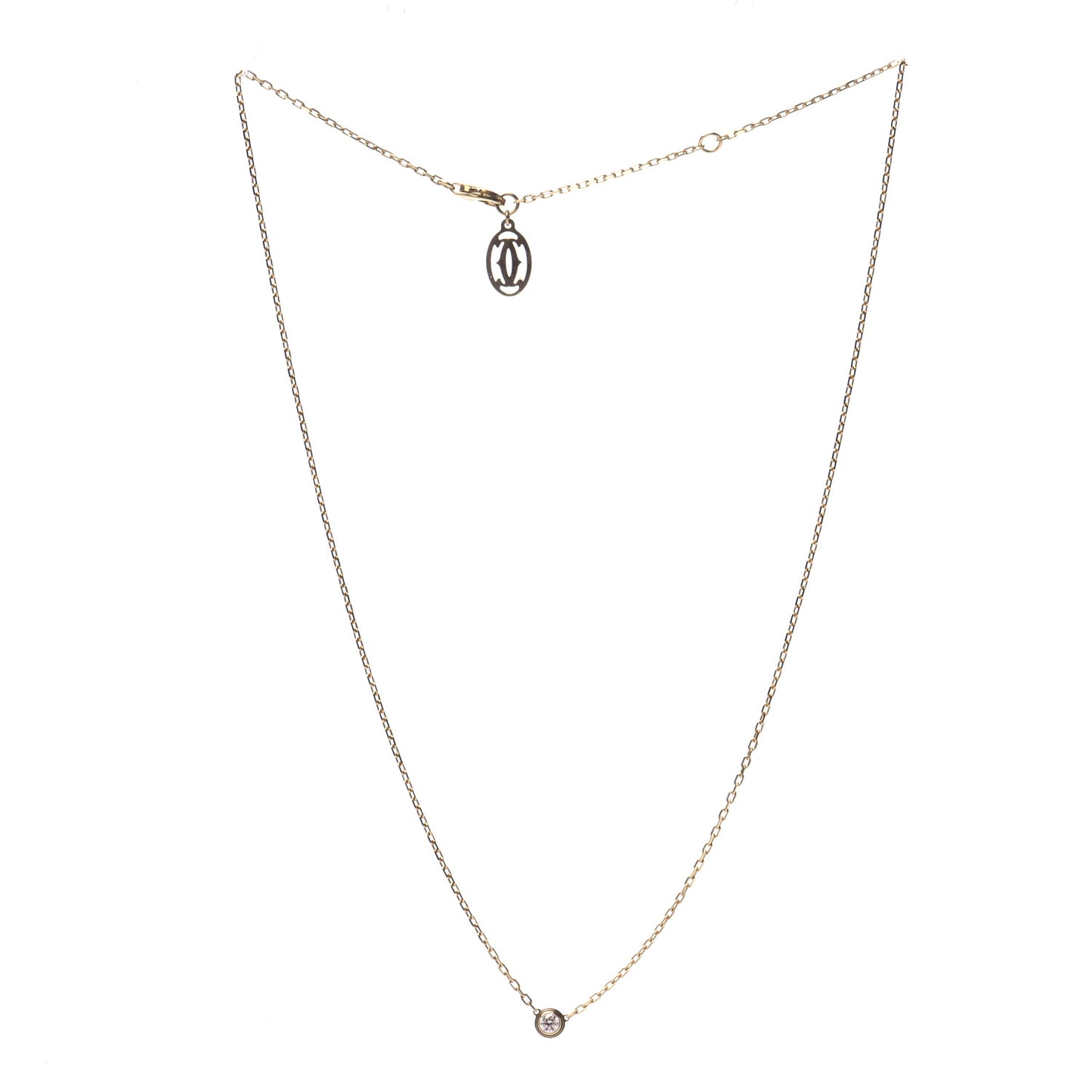 18K Yellow Gold Diamond SM D'Amour Pendant Necklace