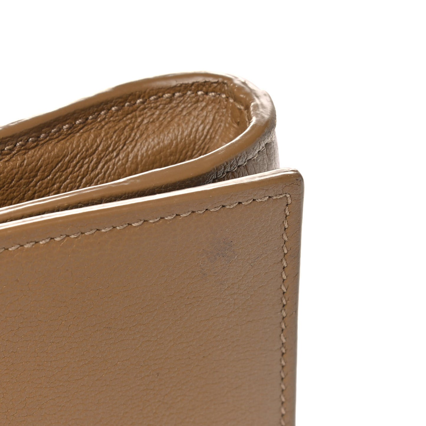 Goatskin Large Belle De Jour Clutch Beige