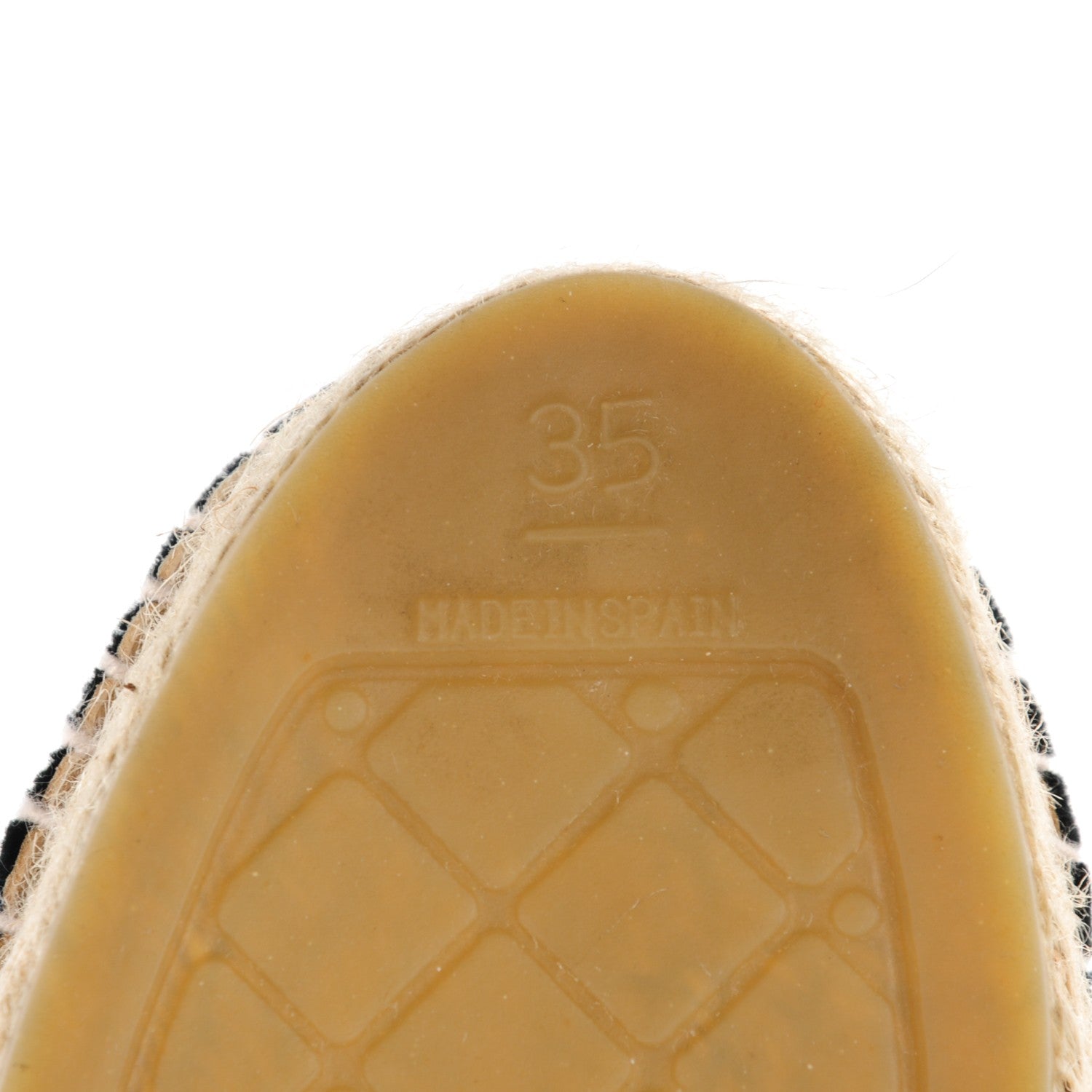 Chanel Velvet CC Espadrilles 35 Navy Black 7 of 9