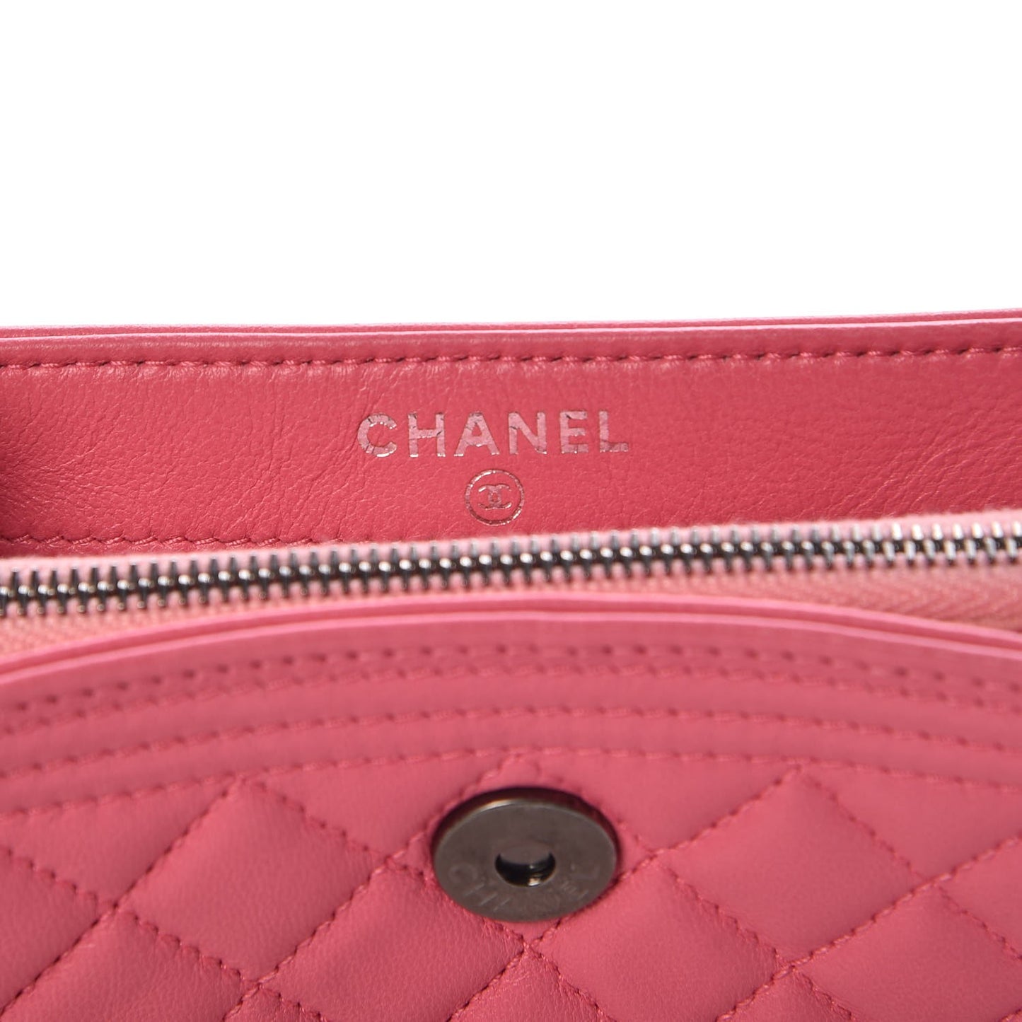 Lambskin Quilted Mini Boy Phone Holder Clutch Pink