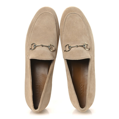 Gucci Suede Horsebit Womens Jordaan Loafers 39.5 Pink Sand 2 of 11