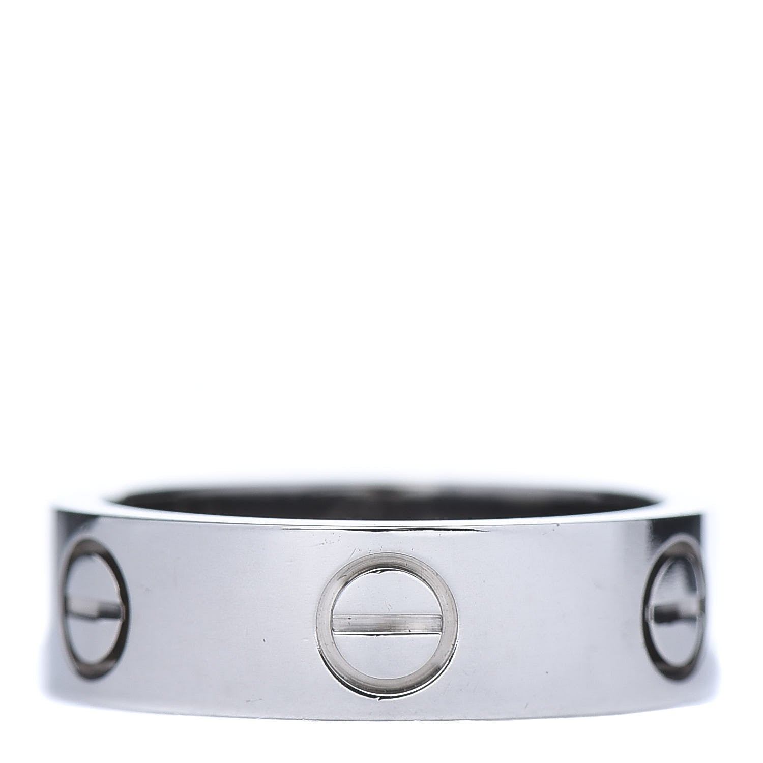 Cartier 18K White Gold 5.5mm LOVE Ring 51 5.75 1 of 4