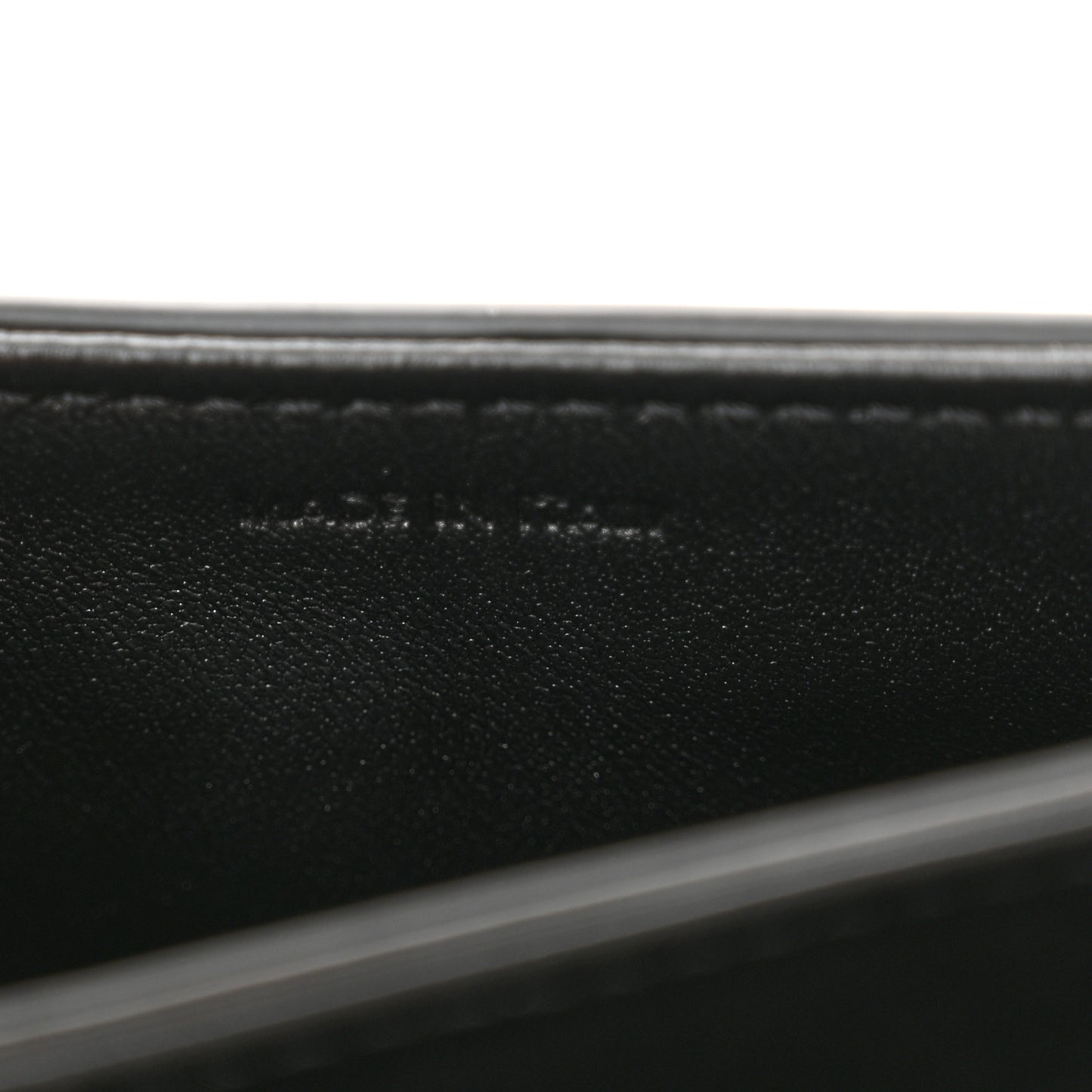 Patent Calfskin Triomphe Mini Besace Clea Black