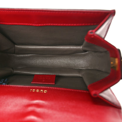 Gucci Azalea Calfskin Mini Sylvie 1969 Flap Messenger Bag New Cherry Red 5 of 12