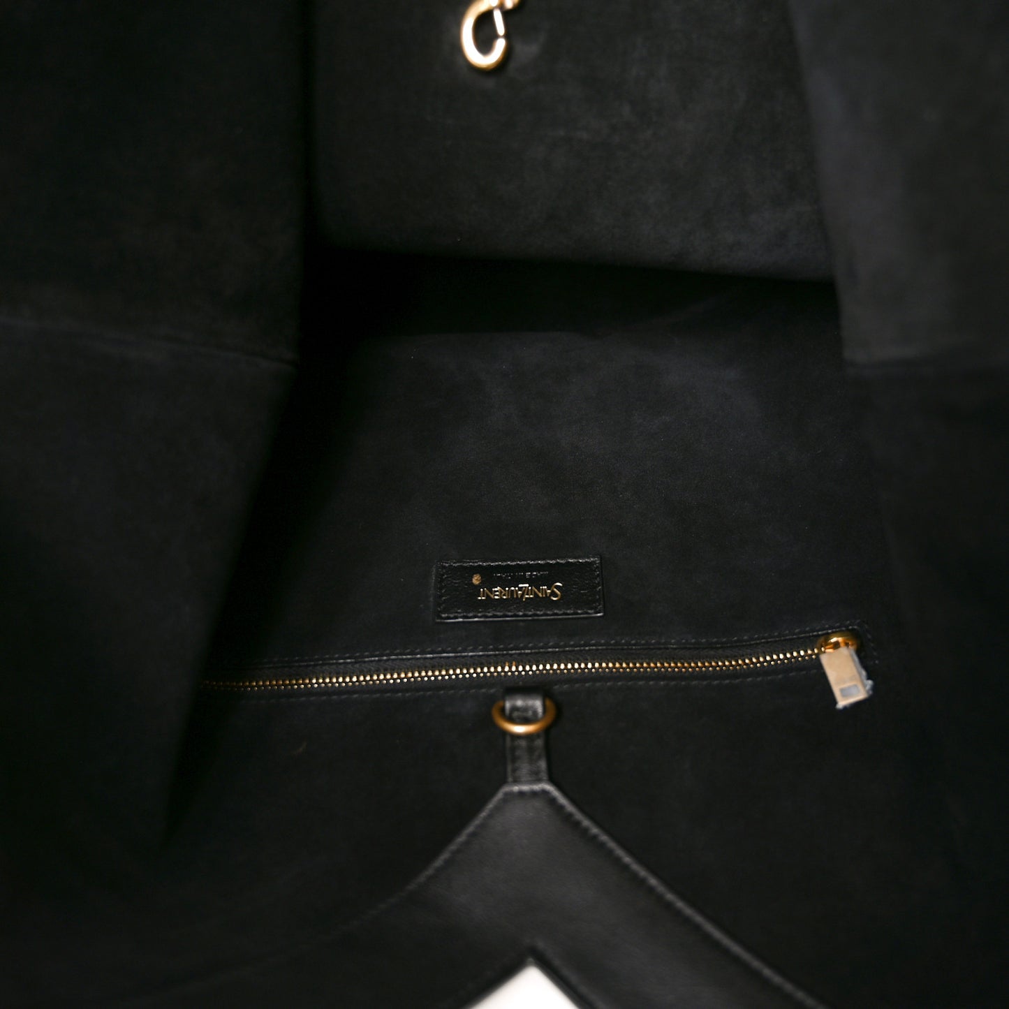 Santorini Lux Calfskin Y Drawstring Tote Black