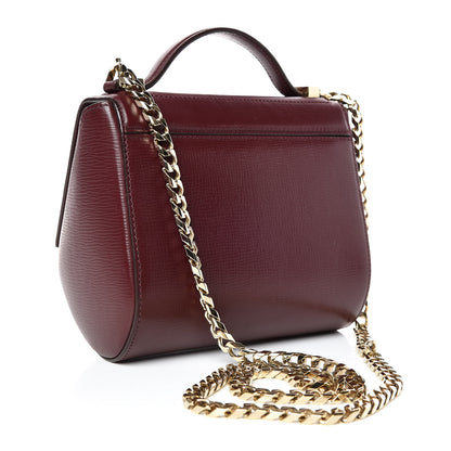 Givenchy Textured Calfskin Mini Pandora Box Chain Crossbody Bag Oxblood 3 of 9