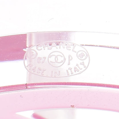 Chanel Lucite CC Drop Earrings Pink 5 of 5
