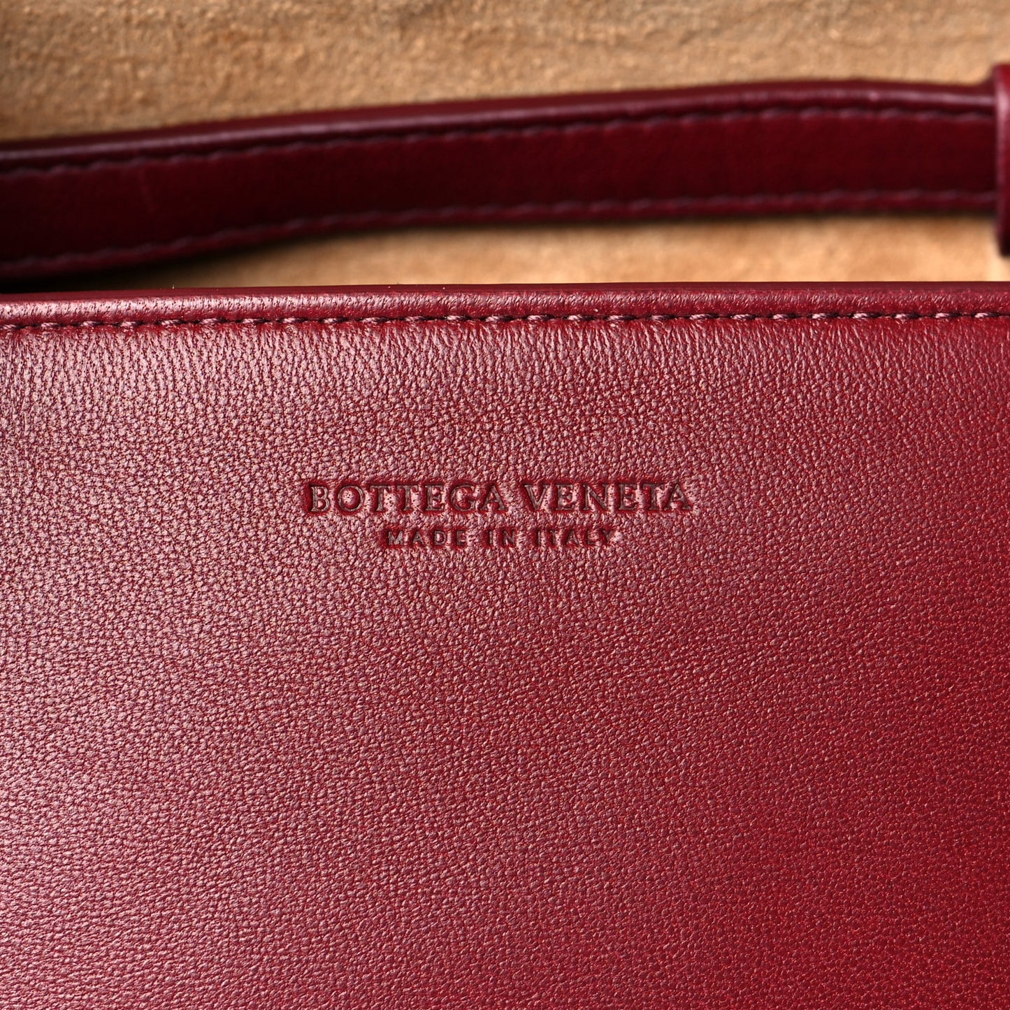 Nappa Maxi Intrecciato Mini Cassette Crossbody Bordeaux