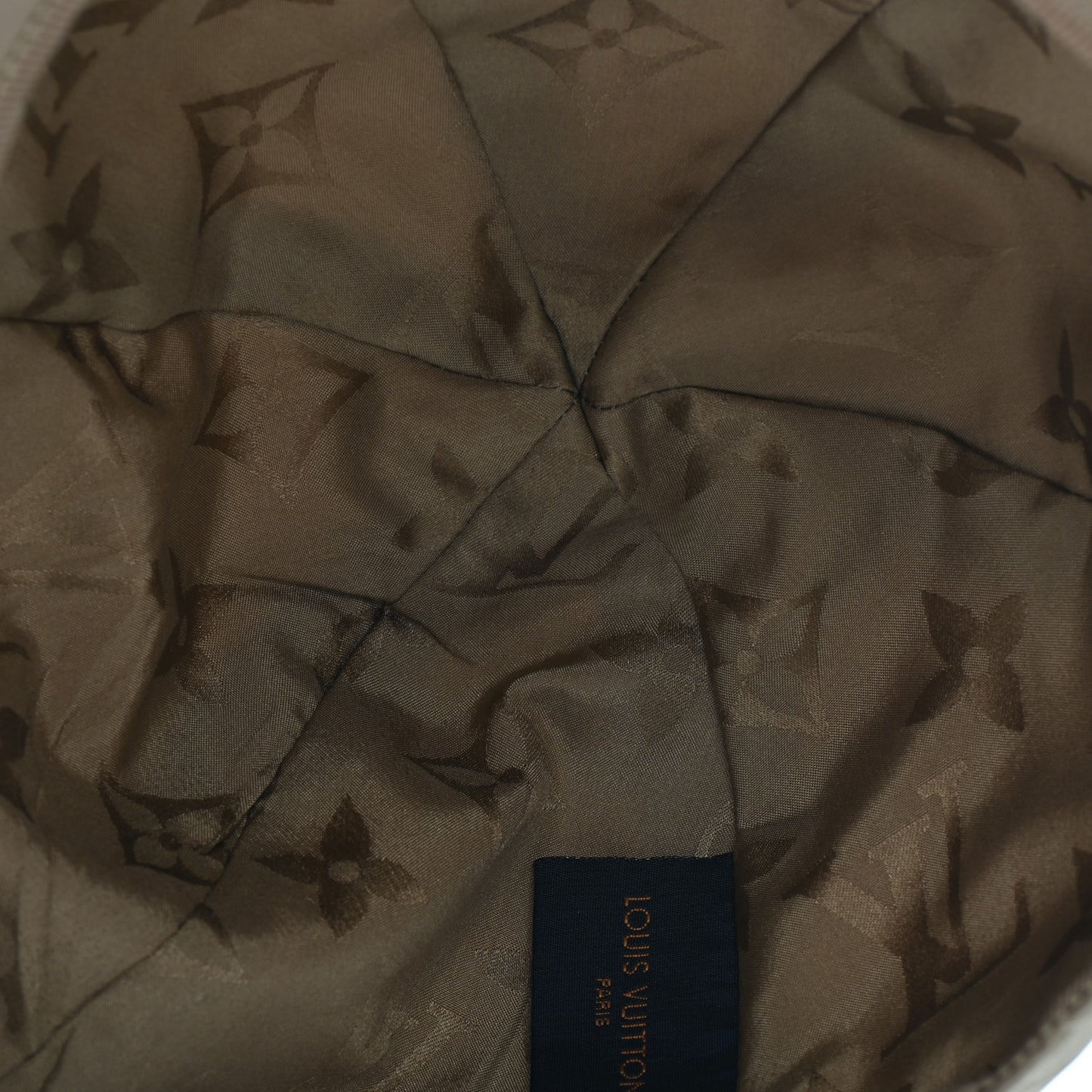 Monogram Polyester Silk LV Get Ready Cap M Beige