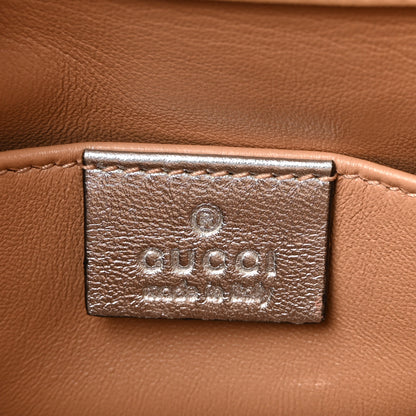 Gucci Metallic Nappa Pearl Studded Mini Queen Margaret Broadway Shoulder Bag Silver 6 of 10