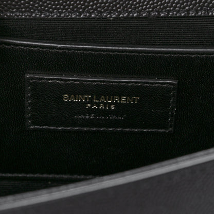 Saint Laurent Grain De Poudre Medium Classic Monogram Kate Satchel Black 7 of 11