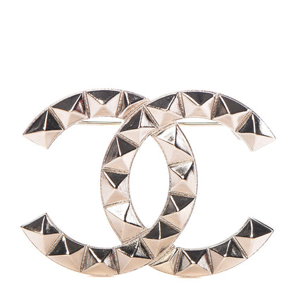 Chanel Studded CC Pin Brooch Gold 1 of 5