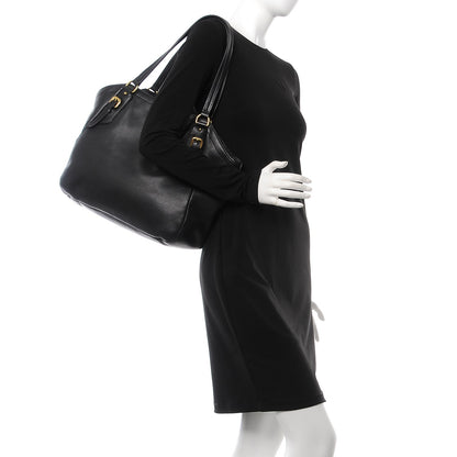 Prada Vitello Daino Tote Black 2 of 8