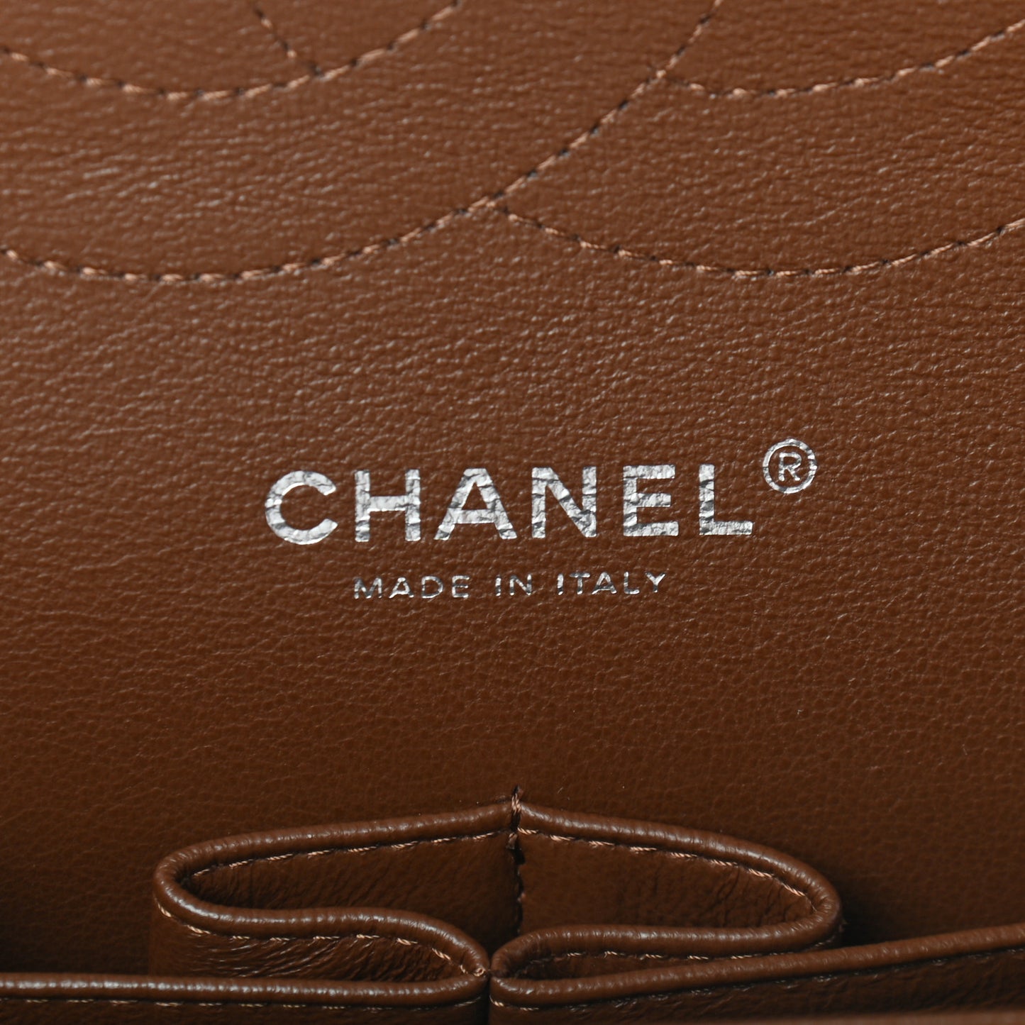 Caviar Quilted Jumbo Double Flap Brown