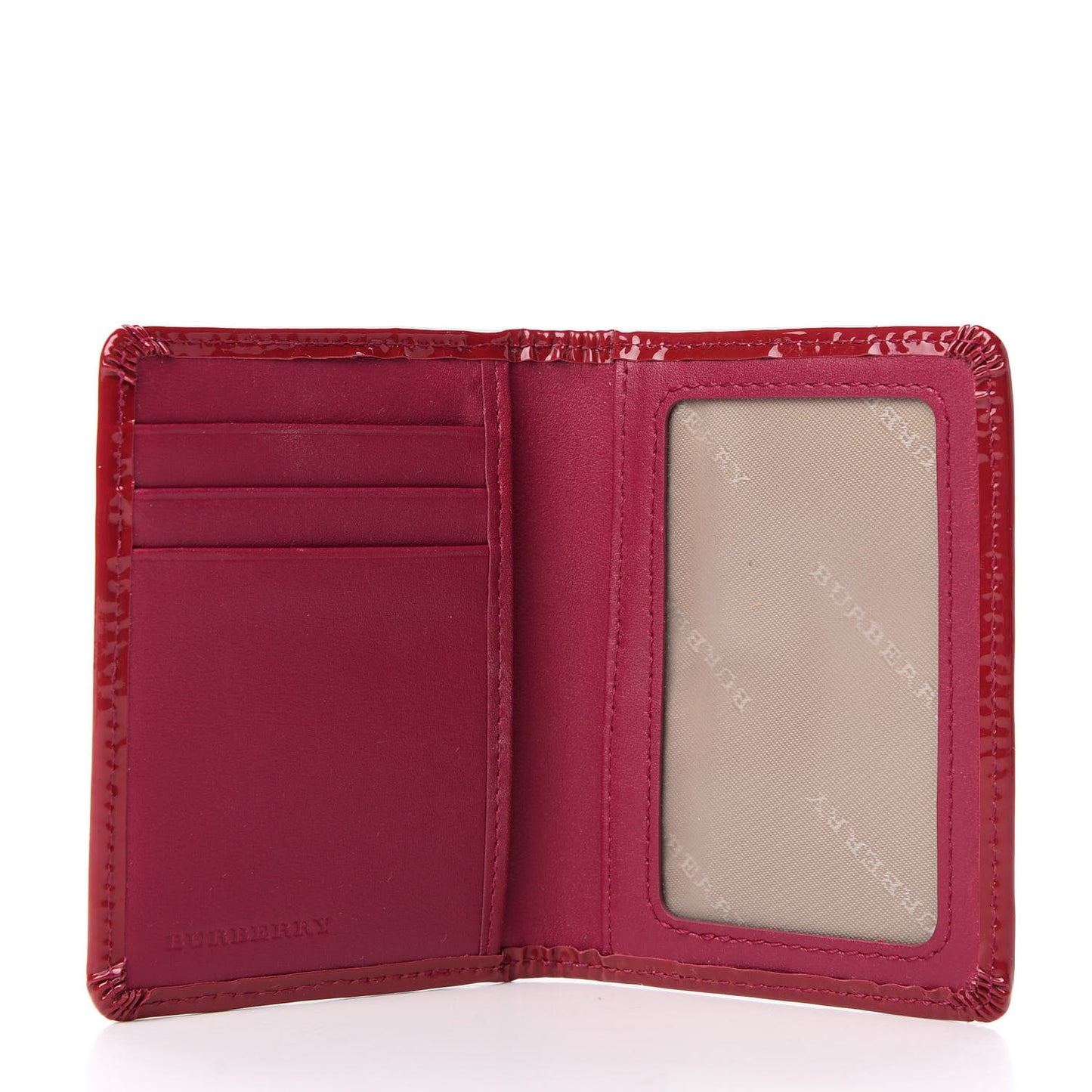 Nova Check Patent Card Holder Wallet Red