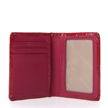 Burberry Nova Check Patent Card Holder Wallet Red 5 of 6