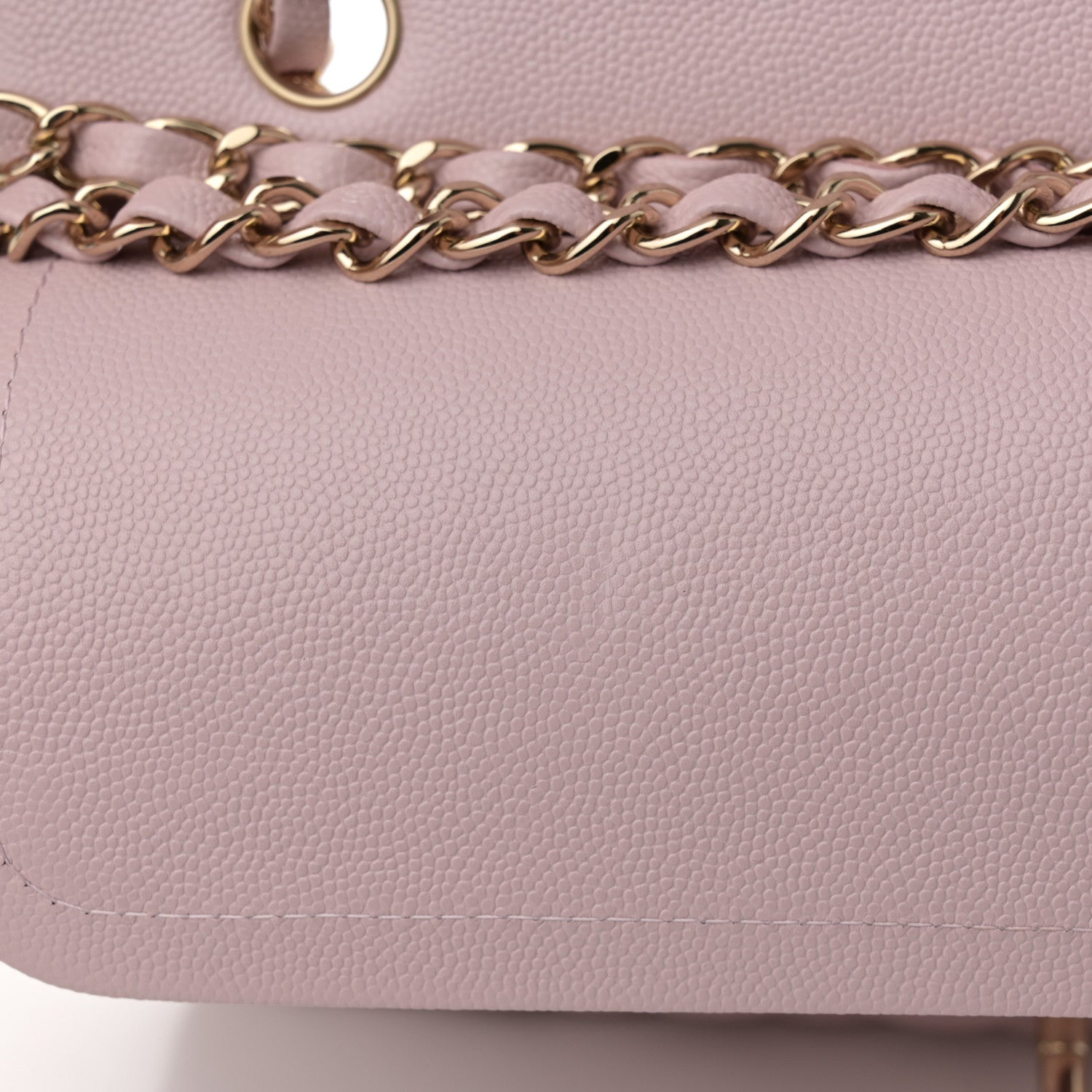 Chanel Caviar Quilted Medium Double Flap Light Pink 12 of 13