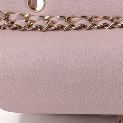 Chanel Caviar Quilted Medium Double Flap Light Pink 12 of 13