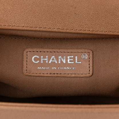 Chanel Caviar Quilted Medium Boy Flap Beige 6 of 14