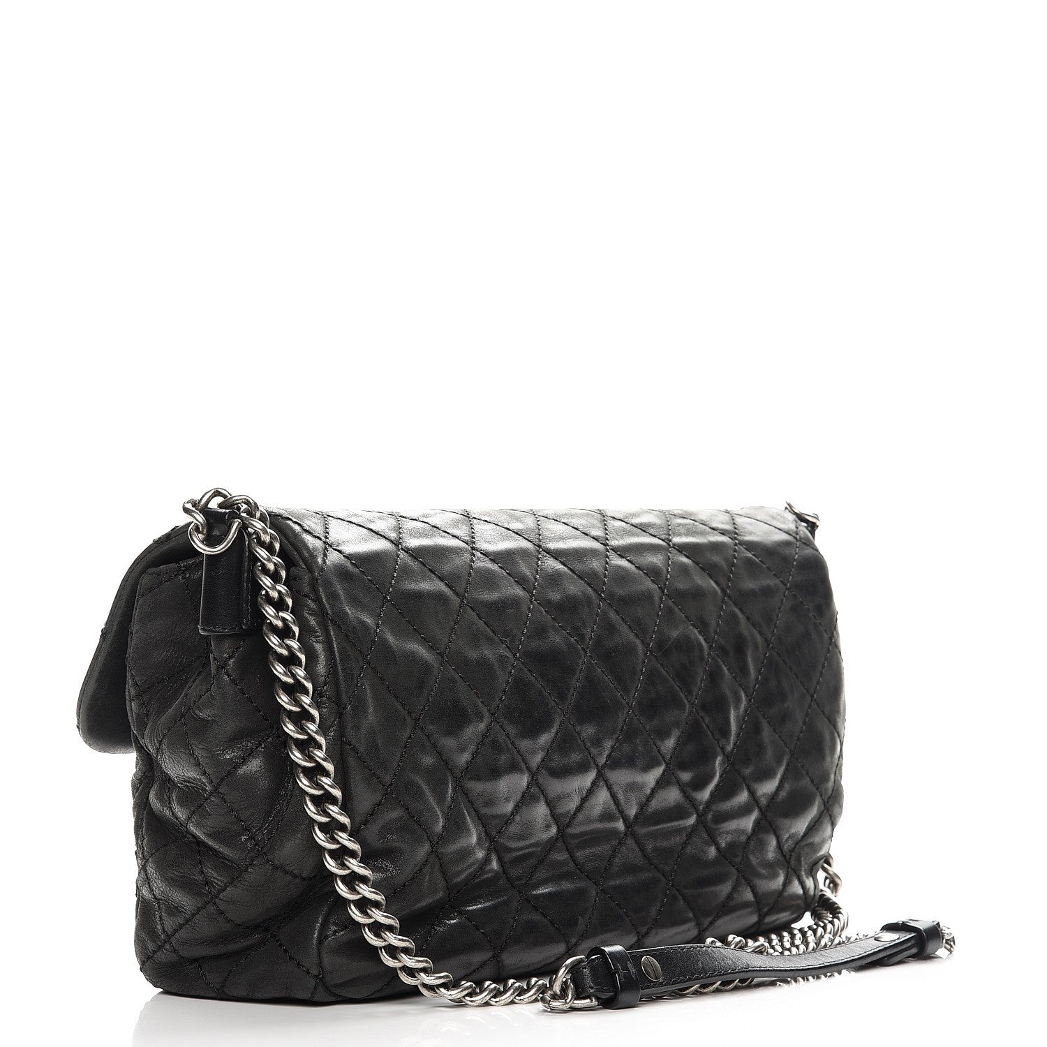 Chanel Iridescent Calfskin Large Coco Daily Flap Black 13 of 21