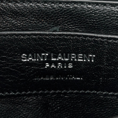 Saint Laurent Grain De Poudre Medium Classic Monogram Monochrome Kate Satchel Black 6 of 11
