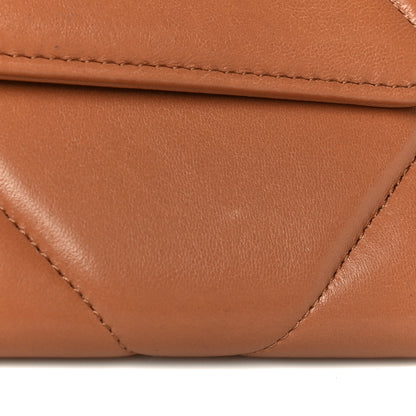 Chanel Lambskin Quilted Chanel 19 Flap Wallet Brown 17 of 21
