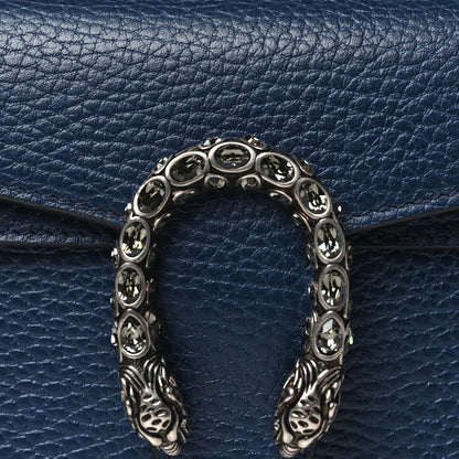 Gucci Dollar Calfskin Crystal Super Mini Dionysus Shoulder Bag Blue Agata Black Diamond 7 of 9