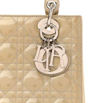 Christian Dior Patent Cannage Medium Lady Dior Beige 12 of 12