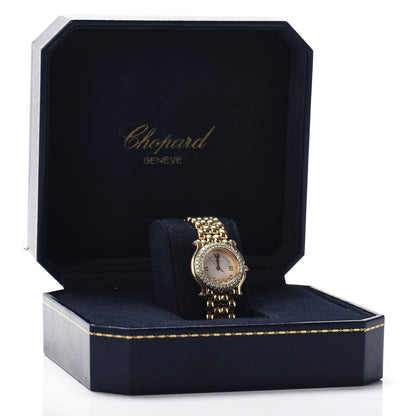 Chopard 18K Yellow Gold Diamond Pave Bezel 26mm Happy Sport Quartz Watch 5 of 5